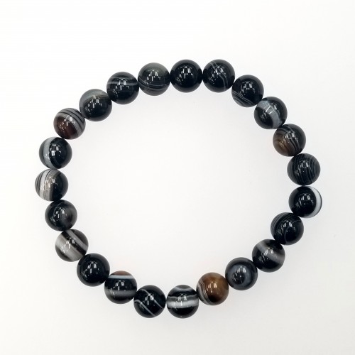 Banded Agate 8mm Bracelet