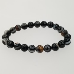 Banded Agate 8mm Bracelet