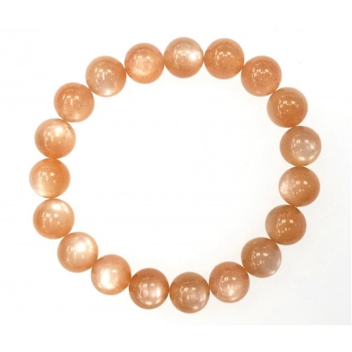 Moonstone (Peach  color) 10mm Bracelet