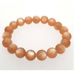 Moonstone (Peach  color) 10mm Bracelet