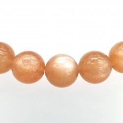 Moonstone (Peach  color) 10mm Bracelet