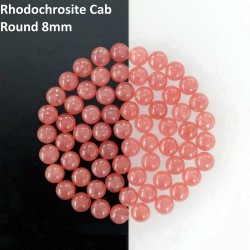 Rhodochrosite Round Cabochon 8mm (each bag / 5 pieces)