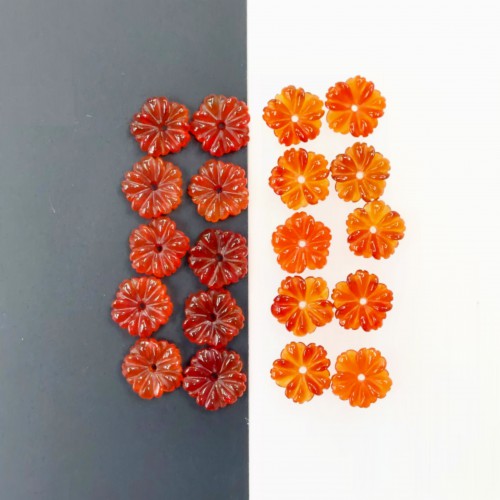 Carnelian Flower (each bag / 50 pieces)