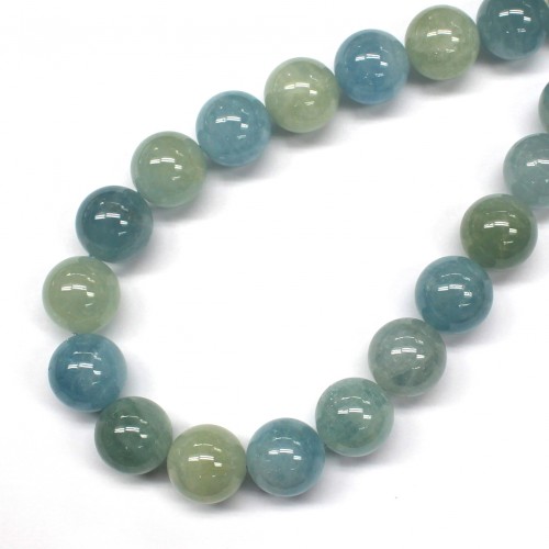 Aquamarine beads 20mm