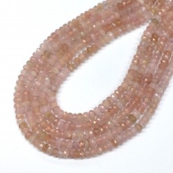 Morganite roundel faceted 8mm