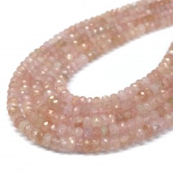 Morganite roundel faceted 8mm