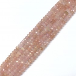 Morganite roundel faceted 8mm