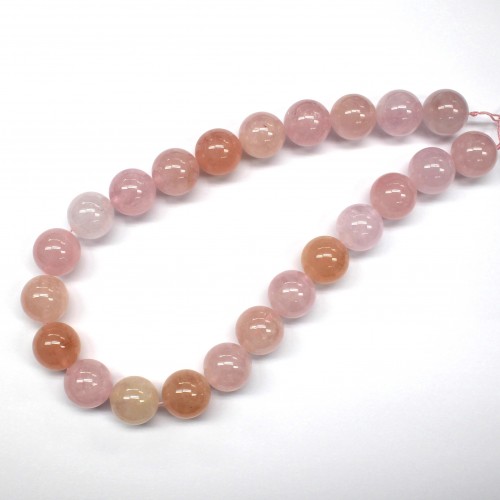 Morganite beads 18mm 