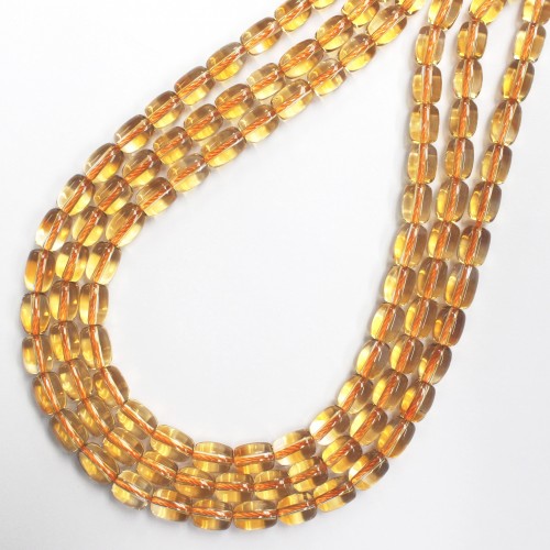 Citrine Barrel Beads 8x10mm~9x11mm