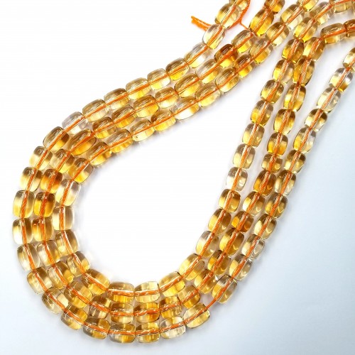 Citrine Barrel Beads 8x10mm~9x11mm