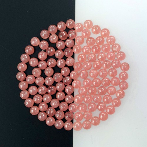 Rhodochrosite Round Cabochon 6mm (each bag / 10 pieces)